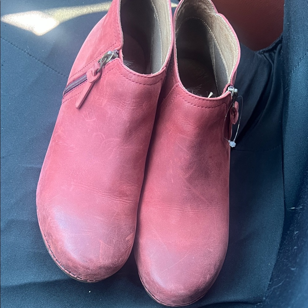 Dansko Red Ankle Booties - Picture 2 of 13